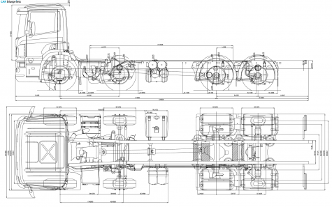 Scania DB 8x2 S6 Truck blueprint