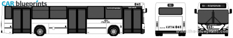 2005 Scania L94UB Bus blueprint