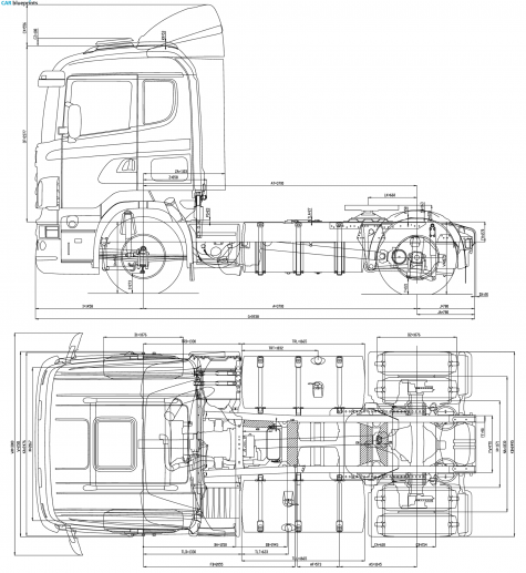 Scania LA 4x2 Truck blueprint