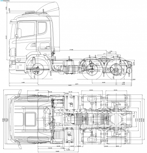 Scania LA 6x4 Truck blueprint