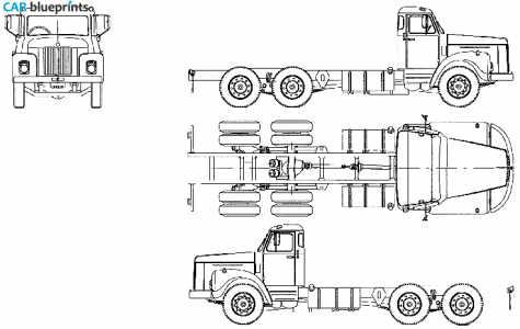 1970 Scania LB110 Truck blueprint