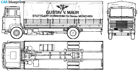 1977 Scania LB111-S50 Truck blueprint