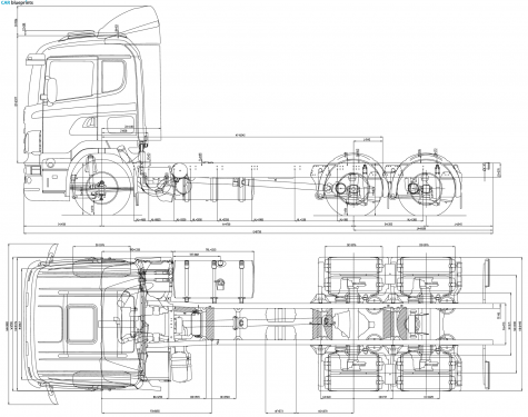 Scania LB 6x2 Truck blueprint