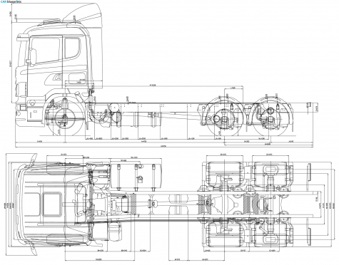 Scania LB 6x2 S4 Truck blueprint