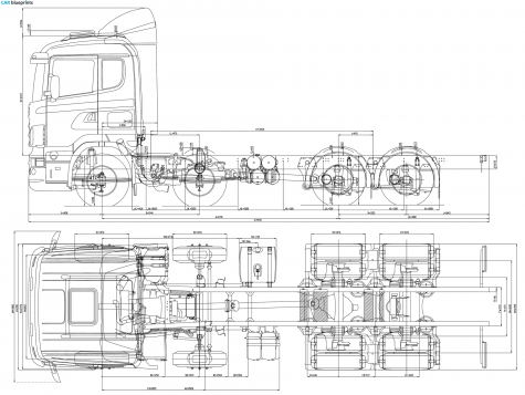 Scania LB 8x2 Truck blueprint