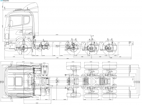 Scania LB 8x2 Truck blueprint