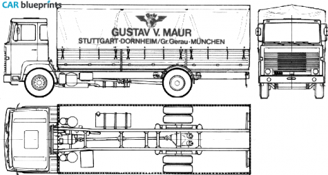 1980 Scania LBS111 Truck blueprint