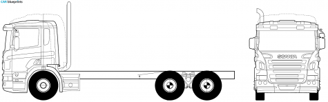 2005 Scania P270CB 6x4 MHZ Truck blueprint