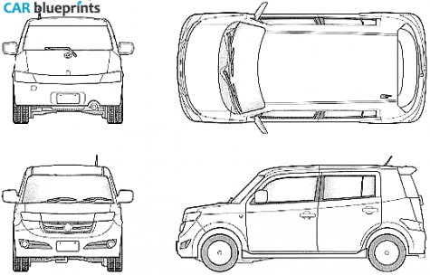 2005 Scion xB Wagon blueprint