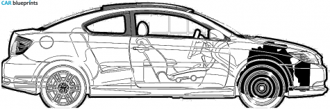 2005 Scion TC Sedan blueprint