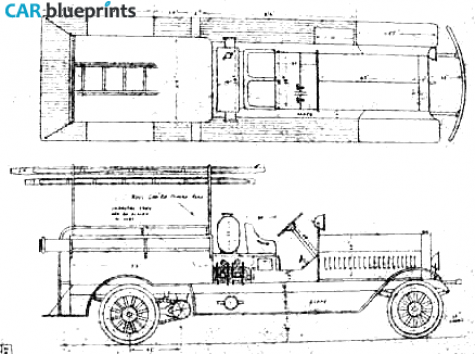 1912 Seagrave Fire Truck blueprint