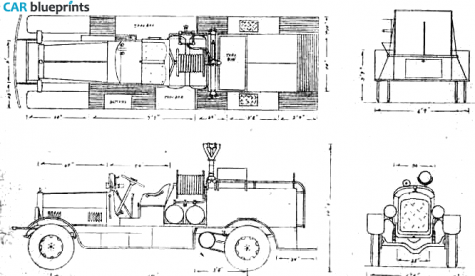 1928 Seagrave Fire Truck blueprint