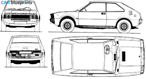 1976 Seat 1200 Sport Hatchback blueprint