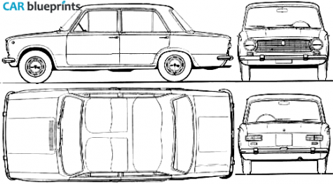 1973 Seat 124 Sedan blueprint