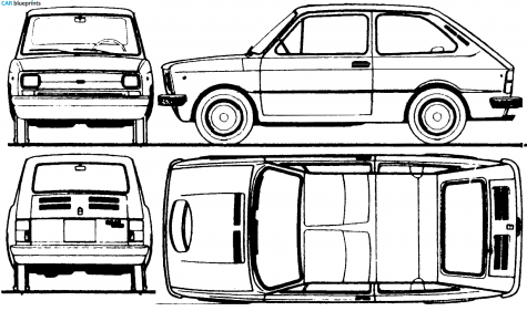 1974 Seat 133 Hatchback blueprint