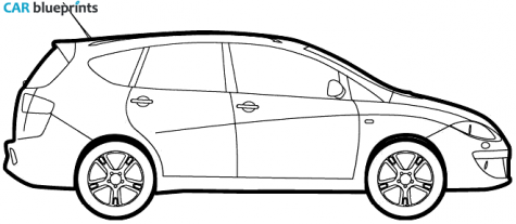 2008 Seat Altea Minivan blueprint