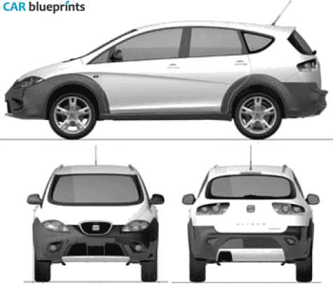2008 Seat Altea Freetrack Minivan blueprint