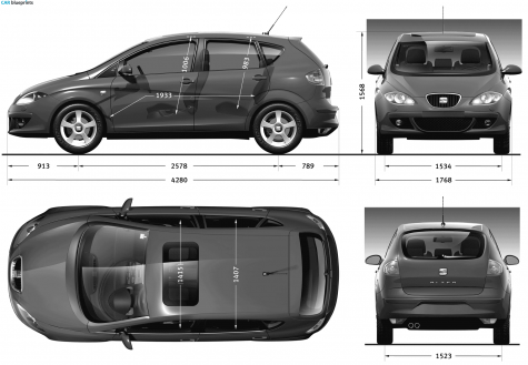 2004 Seat Altea Minivan blueprint