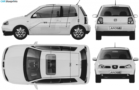 2000 Seat Arosa Microvan blueprint