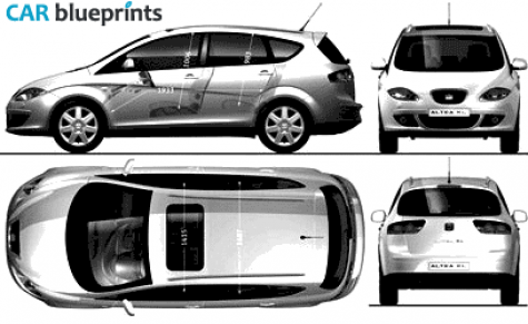 2007 Seat Altea XL Minivan blueprint