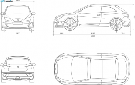 2008 Seat Bocanegra/Ibiza Hatchback blueprint