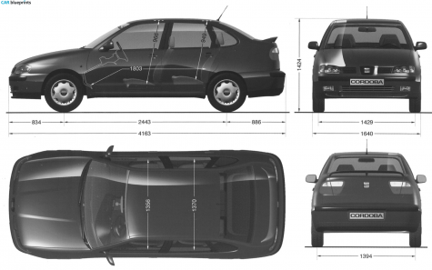 2000 Seat Cordoba Sedan blueprint