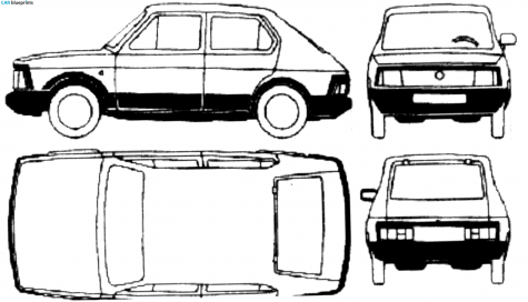 1985 Seat Fura 5-door Hatchback blueprint