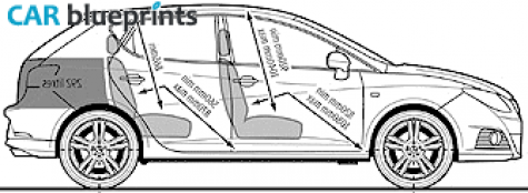 2008 Seat Ibiza 14SE Wagon blueprint