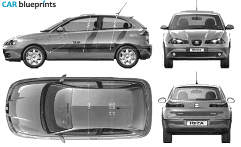 2005 Seat Ibiza Hatchback blueprint