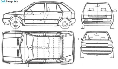 1988 Seat Ibiza 5-door Hatchback blueprint