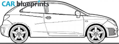 2010 Seat Ibiza Cupra Hatchback blueprint