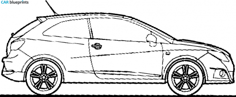 2009 Seat Ibiza SC Hatchback blueprint