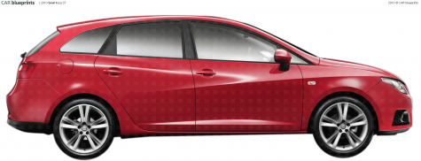 2010 Seat Ibiza ST Wagon blueprint
