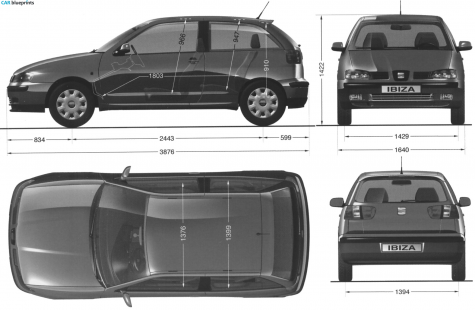 1999 Seat Ibiza Hatchback blueprint