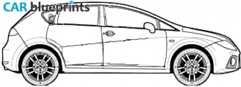 2007 Seat Leon Hatchback blueprint