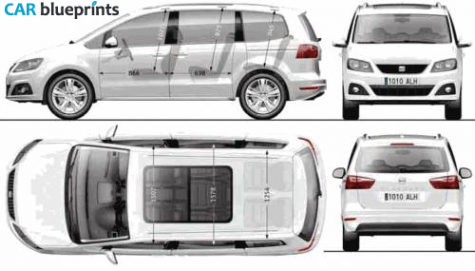 2011 Seat Alhambra Minivan blueprint