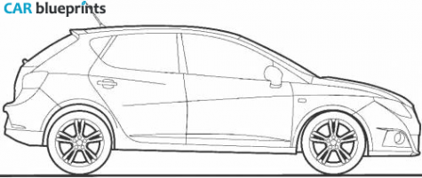 2011 Seat Ibiza 5 door Hatchback blueprint