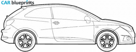 2011 Seat Ibiza SC Hatchback blueprint