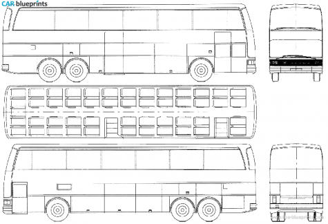 1980 Setra S416HDS Bus blueprint