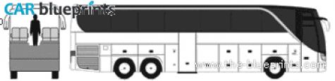 Setra S416HDH Bus blueprint