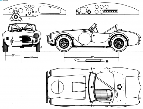 1963 Shelby Cobra 289 OW blueprint