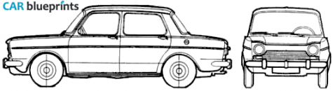 1968 Simca 1000 Sedan blueprint