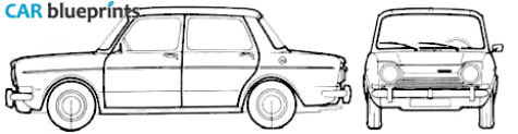 1970 Simca 1000 LS Sedan blueprint