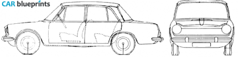 1965 Simca 1300 Sedan blueprint