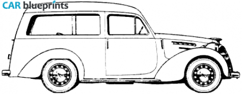 1949 Simca 8/1200 Commerciale Minivan blueprint