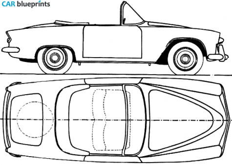 1957 Simca Aronde 1100 Oceane Cabriolet blueprint