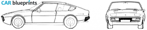 1975 Simca Matra Bagheera S Coupe blueprint