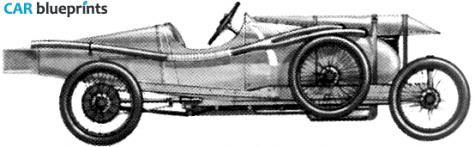 1912 Simca Sizaire ET Naudin GP OW blueprint