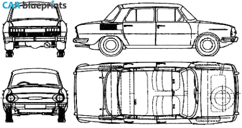 1969 Skoda 100 Sedan blueprint