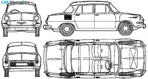 1964 Skoda MB1000 Sedan blueprint